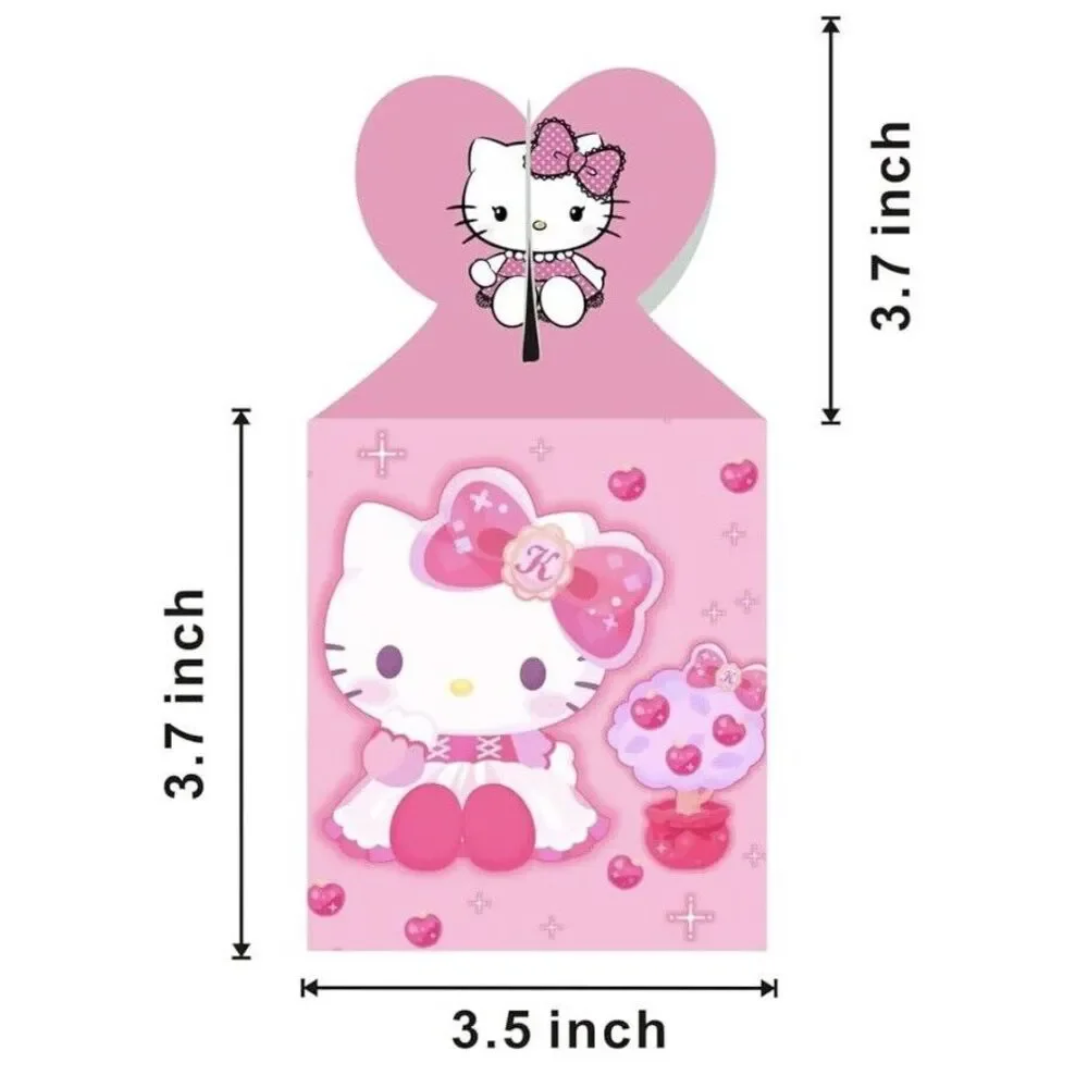 12 Pcs‎ Set, hello kitty goody/Candy Boxes Kids Birthday Party Supplies